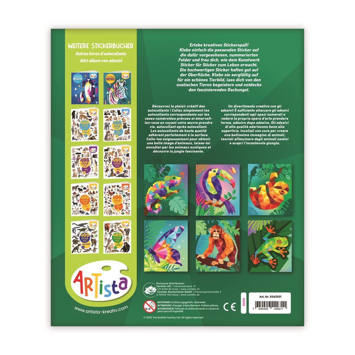 Sticker Painting Buch Jungle