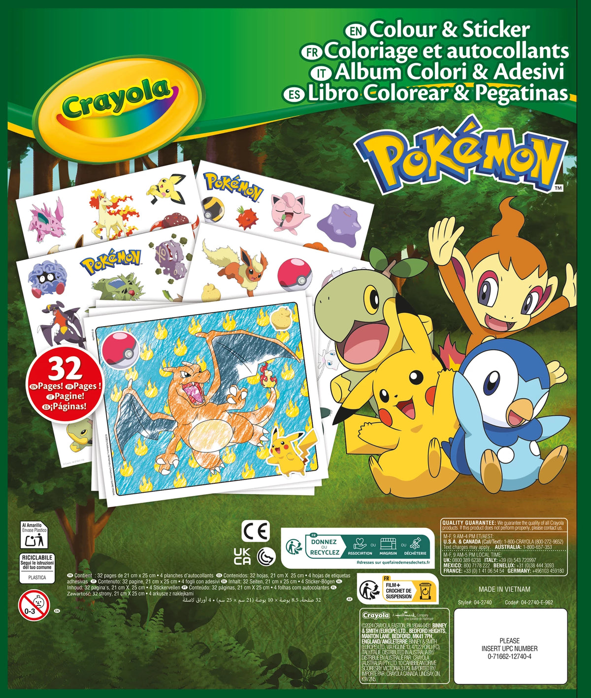 Mal- und Stickerbuch Pokémon
