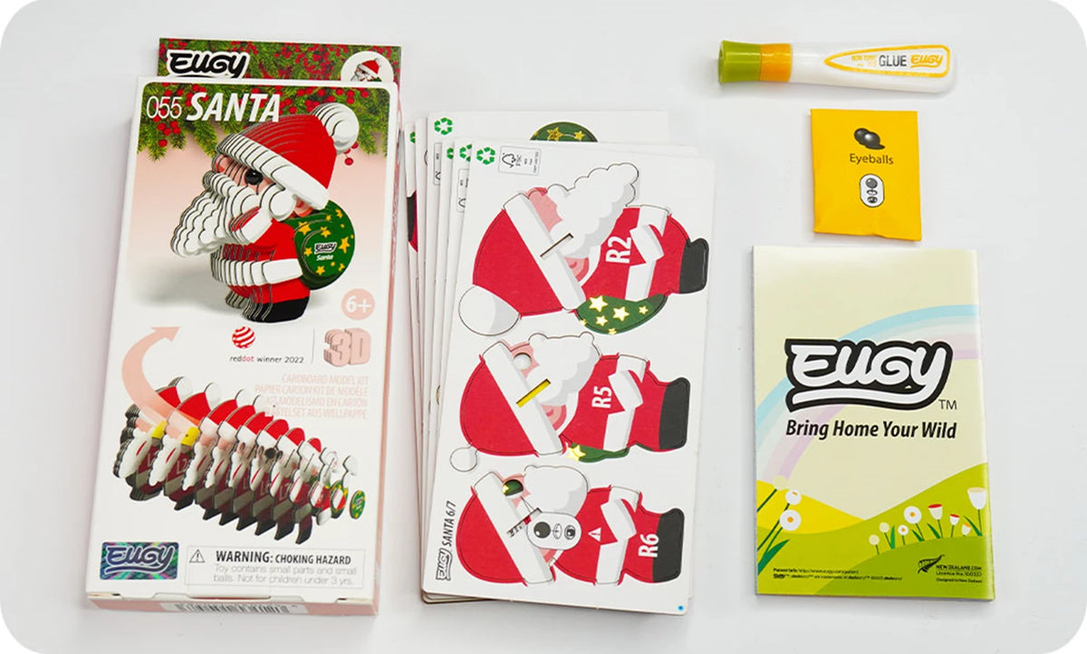 3D Bastelset Weihnachtsmann