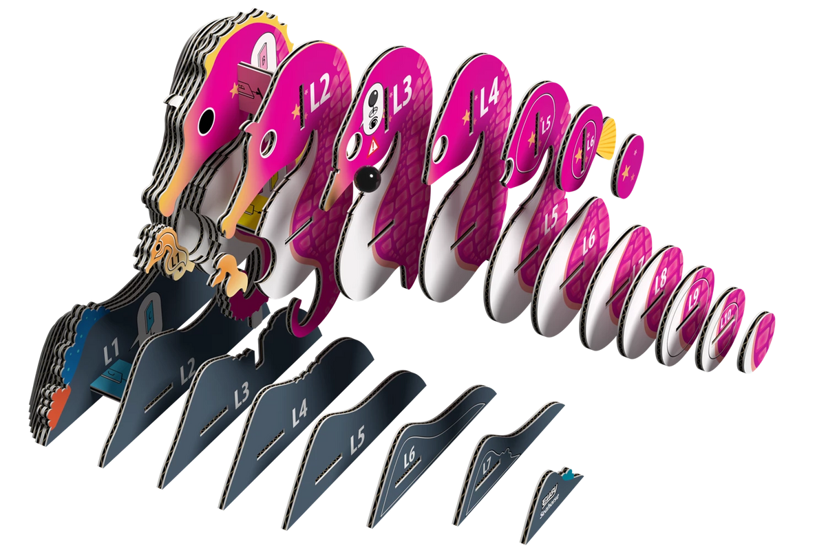 3D Bastelset Seepferdchen