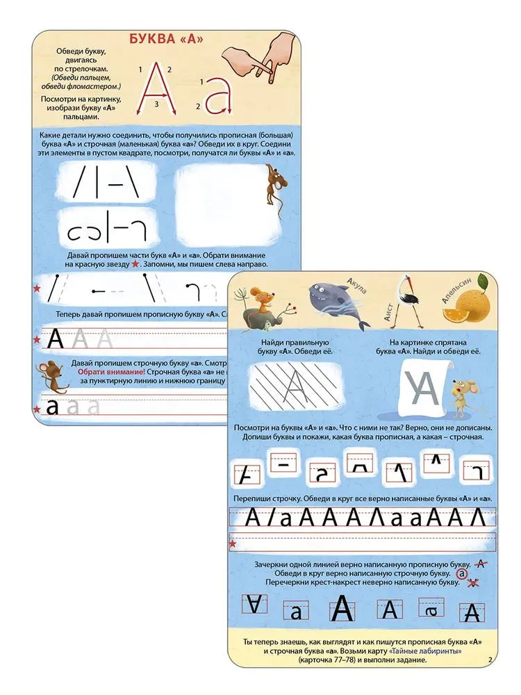 Асборн-карточки. Изучаем буквы с нейропсихологом 4+
