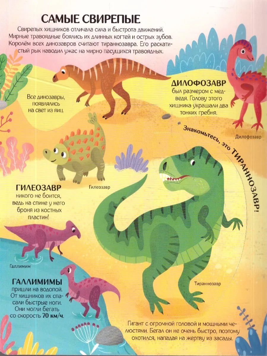 Книжка с окошками. Секреты динозавров