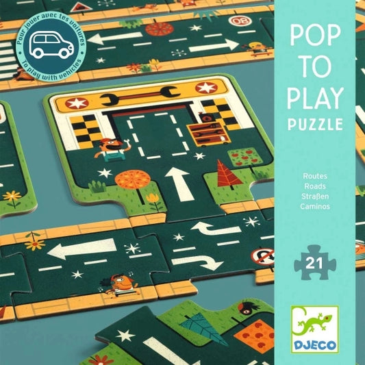 Bodenpuzzle: Straßen - 21 Teile