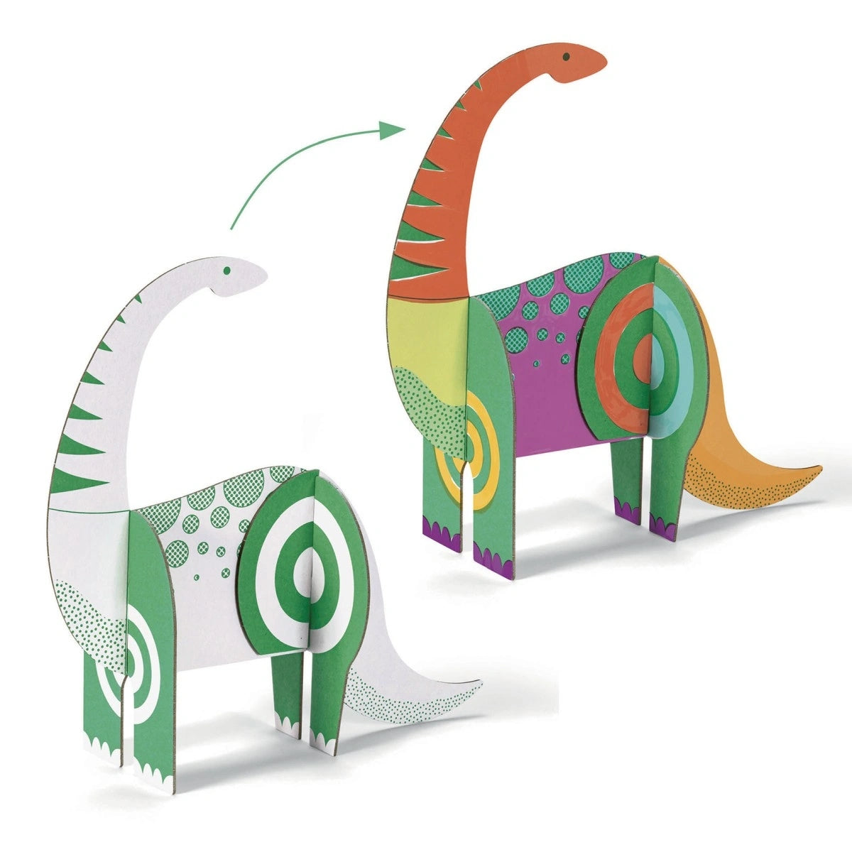Malen und Stecken: Dinosaurier