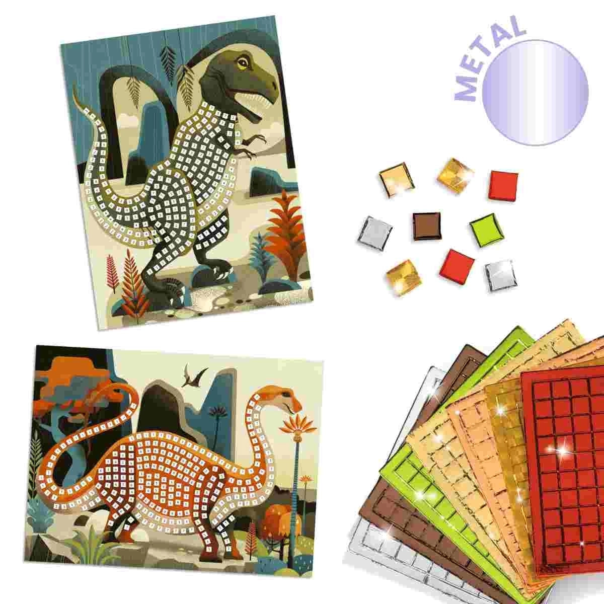 Mosaike: Metallische Dinosaurier