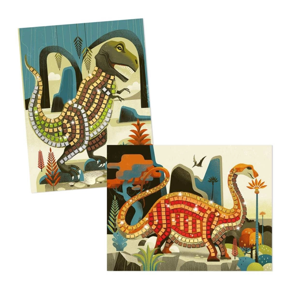 Mosaike: Metallische Dinosaurier