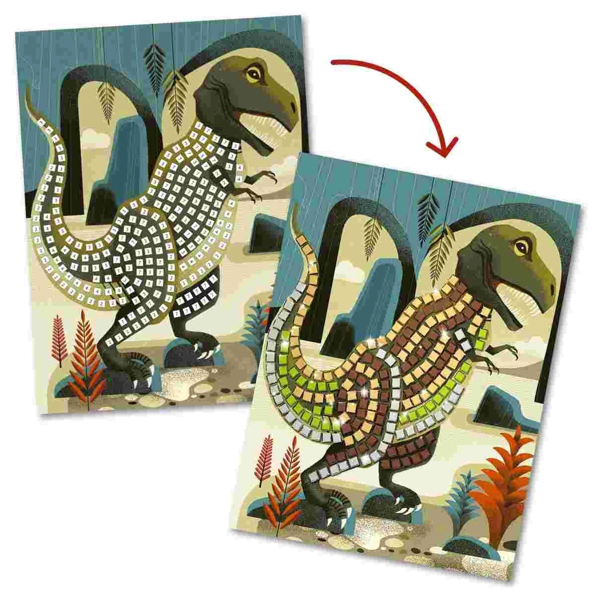 Mosaike: Metallische Dinosaurier