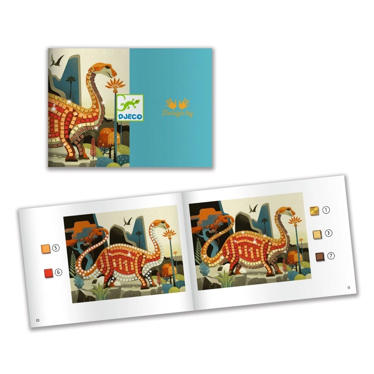 Mosaike: Metallische Dinosaurier
