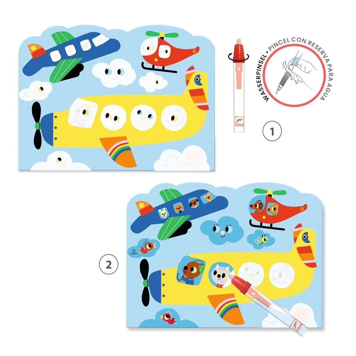 Wassermalen: Im Himmel