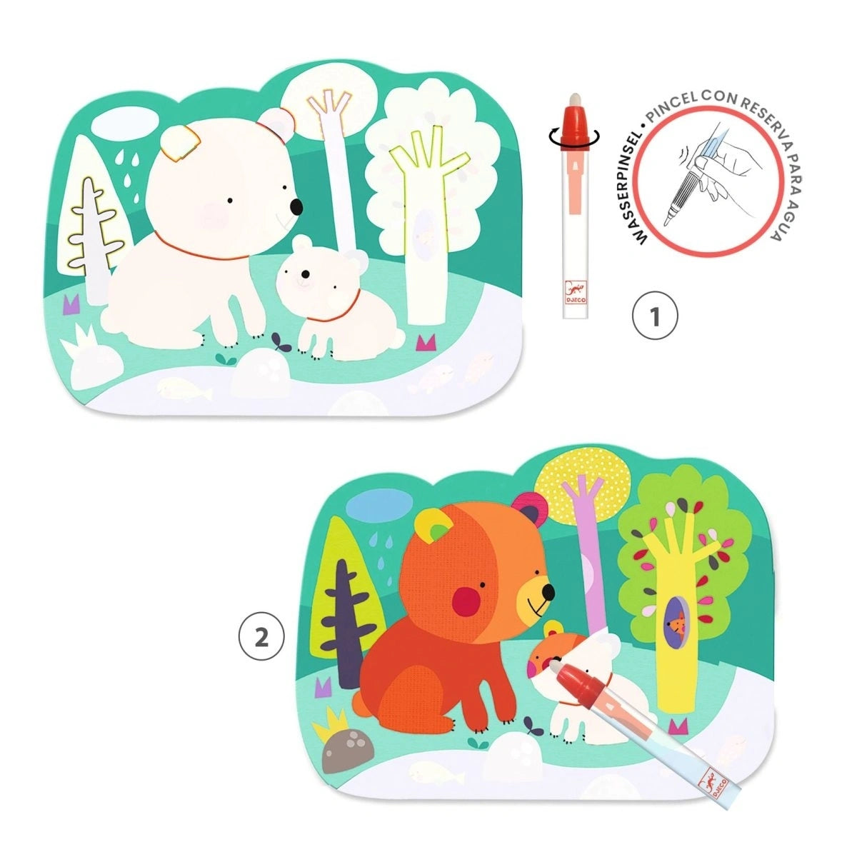 Wassermalen: Im Wald