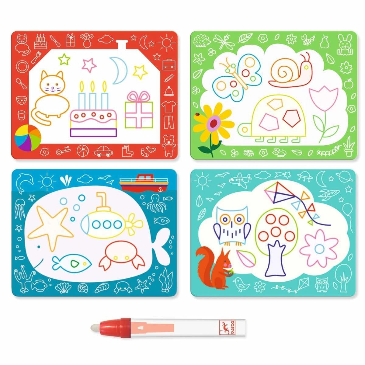 Wassermalen: Zaubergekritzel