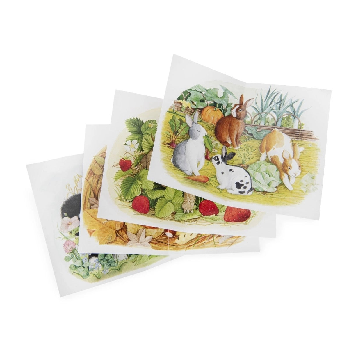 4 Mini Puzzle Tiere (4 x 12 Teile)
