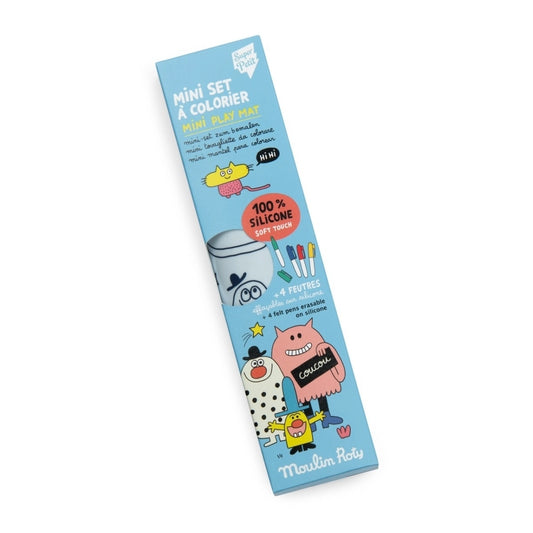 Schmouks Mini-Tischset + 4 abwaschbare Filzstifte